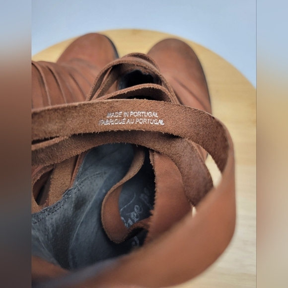 Free People Hybrid Strappy Leather Women’s Ankle Bootie in Tan Size 6.5 - Picture 7 of 12